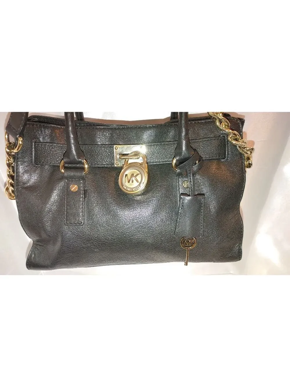 Michael Kors Hamilton Pebbled Leather Satchel